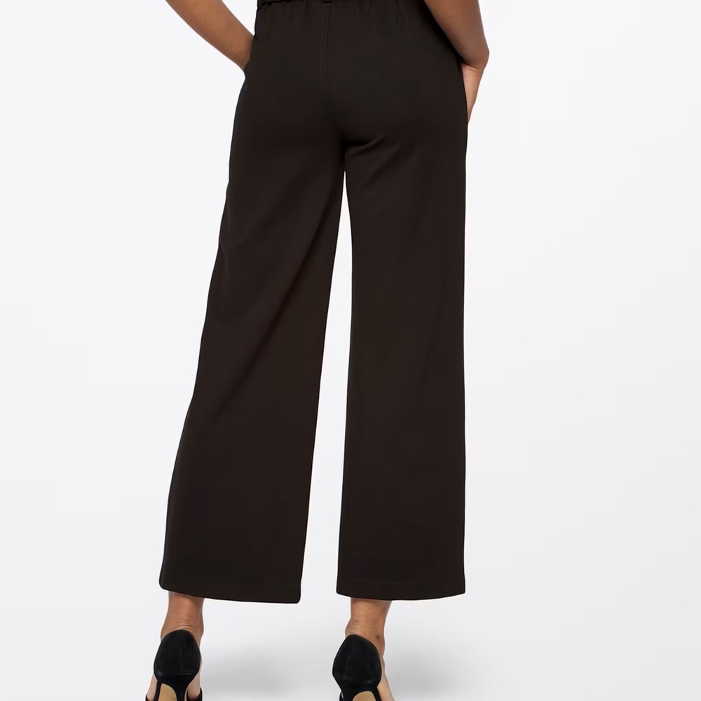 NWOT Black Kut From The Kloth Elastic Belted Back Pleated Wide Leg Pant- Size 6 - Picture 3 of 11